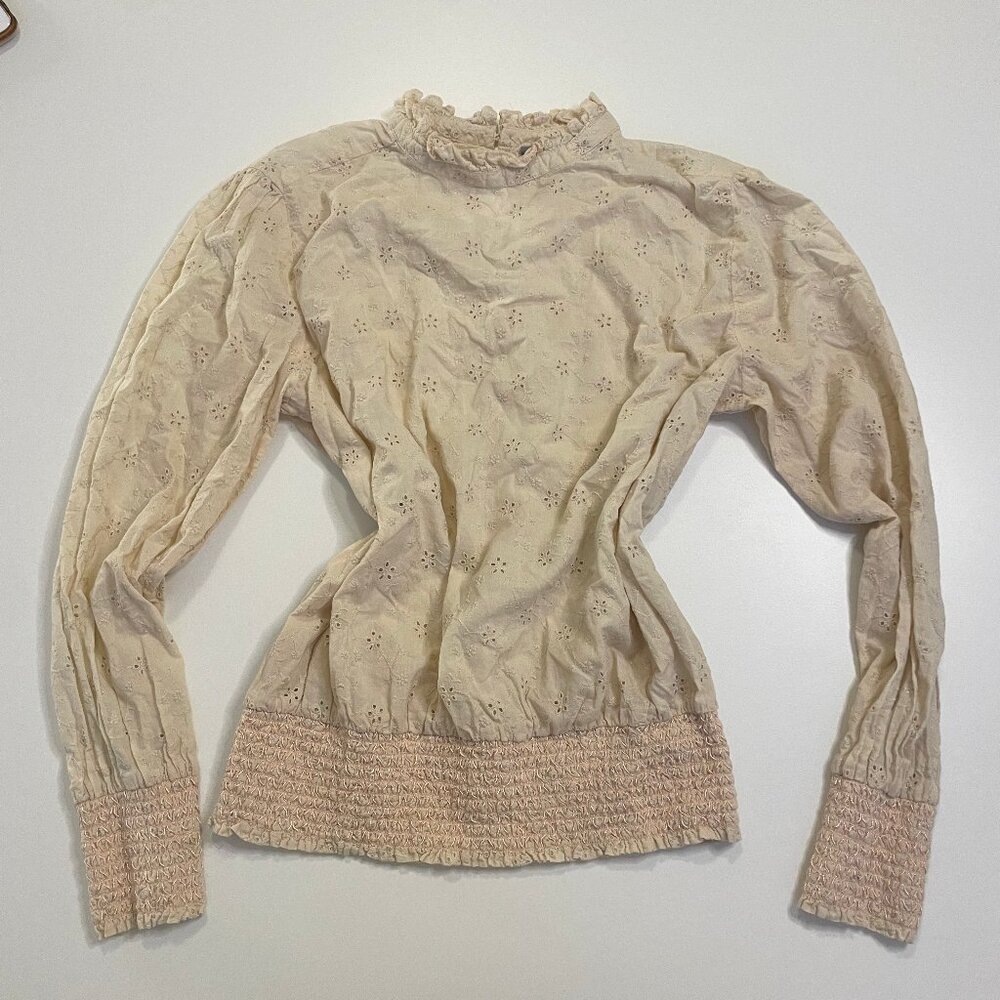 B.YOUNG Eyelet Embroidery Blouse